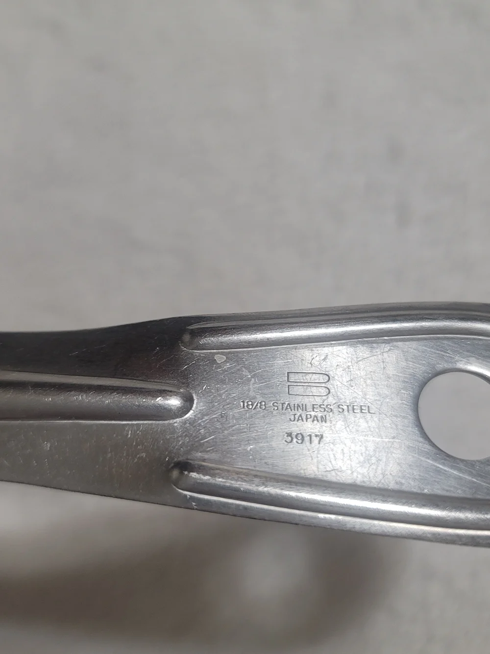 Vintage Large Steel Bloomfield Cooking Slotted Spoon Japan Great Usable Rare Htf